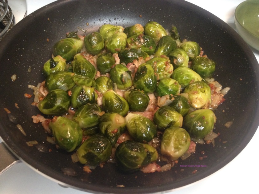 Cook for a few minutes or less, depending on the quantity and size of your Brussels Sprouts